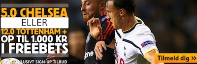 Betfair odds på Chelsea - Tottenham
