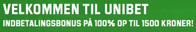 Unibet 1500 kr. velkomstbonus til nye kunder