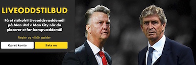 Bet365 live freebet til Manchester United - Manchester City