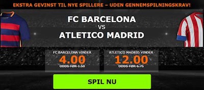 888sport: Høje odds på Barcelona - Atl. Madrid