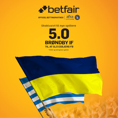 faa odds 5,00 paa broendby sejr over esbjerg i superligaen 2016 hos Betfair