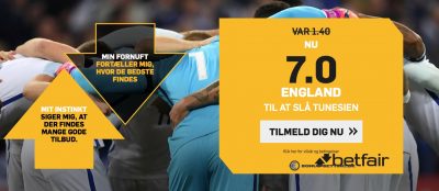 Betfair odds bonus England Tunesien