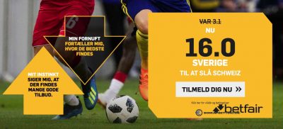 Sverige Odds bonus betfair vm 2018 Schweiz