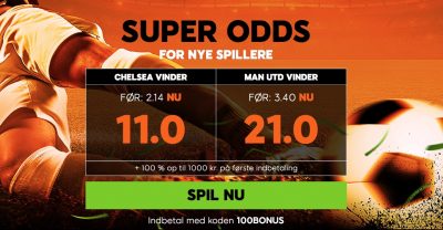 super odds chelsea vs. manu