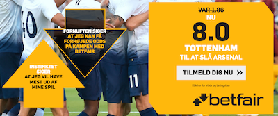 Betfair Spurs Arsenal odds