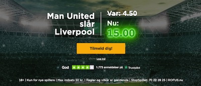 Mægtige odds på United-sejr over Liverpool (Mr Green)