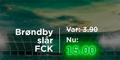 Mr Green oddsbost Brøndby 15.00