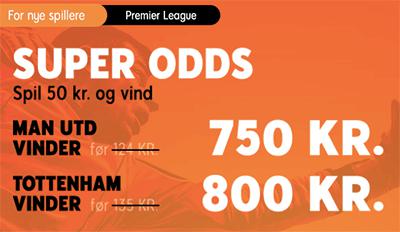 888Sport odds boost på Manchester United mod Tottenham
