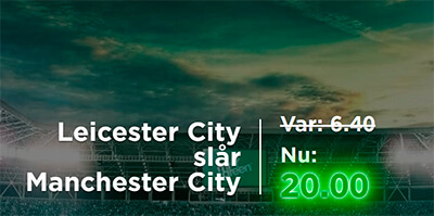 Manchester CIty - Leicester: odds boost Mr Green