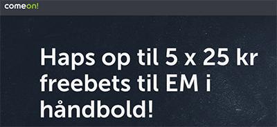 ComeOn! Freebets EM Håndbold