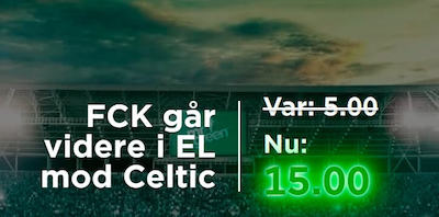 Mr Green Celtic FC København odds boost Europa League 2020