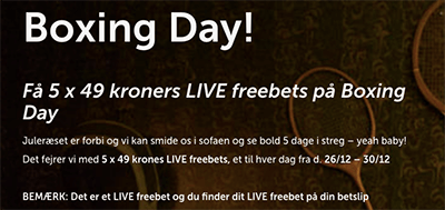 Boxing Day odds comeon freebet