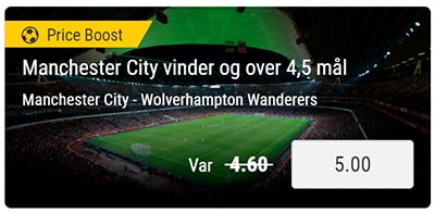 Bwin odds boost Man City vs Wolverhampton