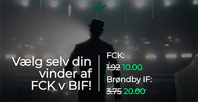 FCK - Brondby oddsboost Mr Green 8.8.2021