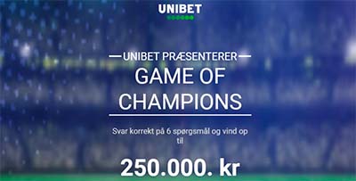 Unibet Game of Champions Champions League odds