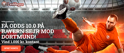 LeoVegas fodbold odds odds boost Borussia Dortmund - Bayern Munchen odds