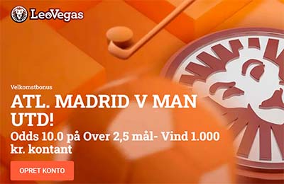 LeoVegas Atletico Madrid - Manchester United odds boost