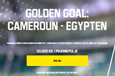 Unibet Golden Goal, Cameroun - Egypten odds, Africa Cup of Nations odds