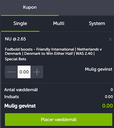 Holland - Danmark optakt og odds ComeOn odds boost