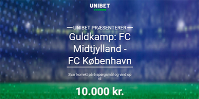 FC Midtjylland - FC København Unibet konkurrence, Superliga odds