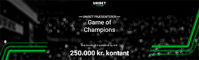 Unibet Game of Champions, Champions League odds