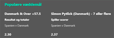 spanien - danmark bet365 odds