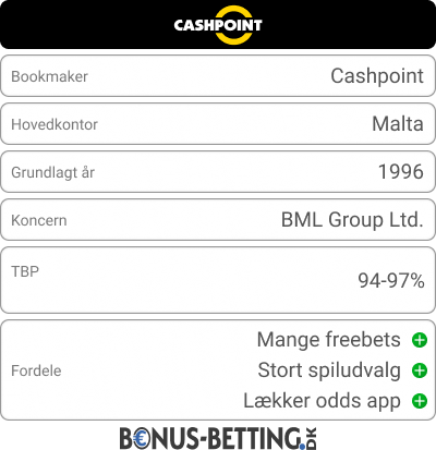 Cashpoint bookmaker info