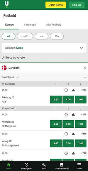 Unibet odds app - live odds og mobilbetting