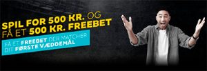 Cashpoint velkomstbonus - 500 kr. freebet