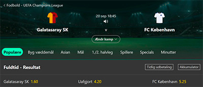 Galatasaray - FC København odds, Champions League 2023/2024 - Optakt og odds