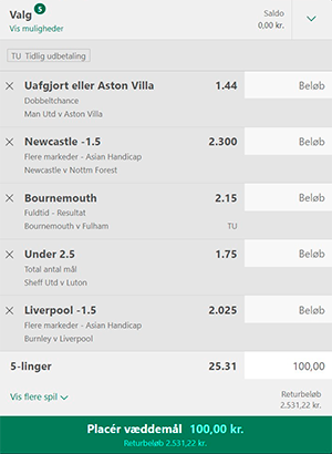 Bet365 Boxing Day odds