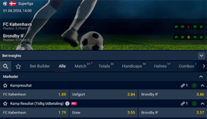 Vbet odds