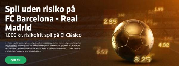 Barcelona - Real Madrid risikofrit væddemål på 1.000 kr. hos Expekt