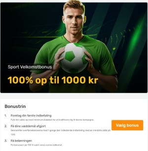 Vælg din bonus hos din bookmaker