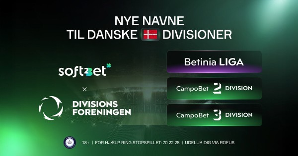 Nye navne til de danske divisioner - Betinia Ligaen og Campobet 2. Division og Campobet 3. Division