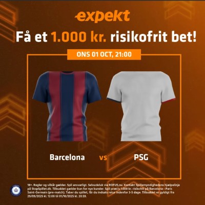 Barcelona - PSG risikofrit spil hos Expekt