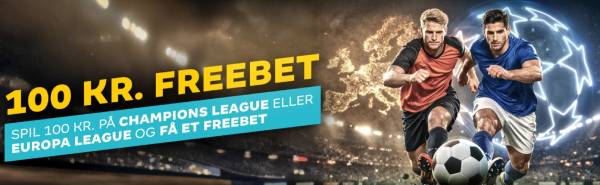 Cashpoint Champions League og Europa League freebet - Spil 100 kr. på og få et freebet