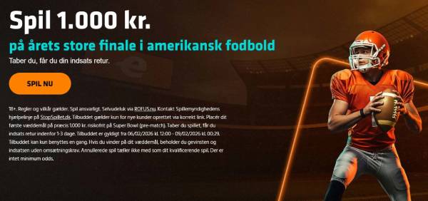 Super Bowl - risikofrit væddemål hos Expekt