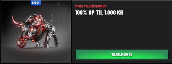 Betoro velkomstbonus - 100% op til 1.000 kr.